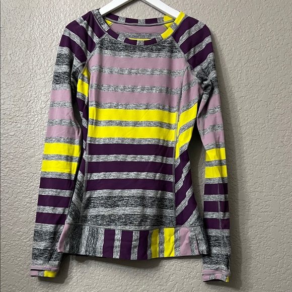 lululemon athletica Tops - Lululemon Athletica striped long sleeve top size 4